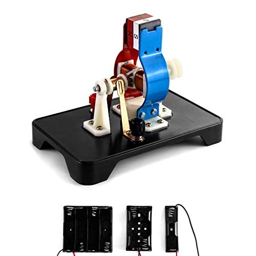 QWORK Electric Motor DC Motors Model, DIY Simple Project Assemble Kit DC 9V 12V for School Students Labs Physics Science Educational