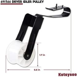 4392065 Dryer Repair Kit with 341241 Drum Belt 691366 Idler Pulley 349241T Roller By Kotoysoo For Kenmore, Whirlpool Dryer – Replaces: AP3131942, AP3098345, AP6010582, WP691366