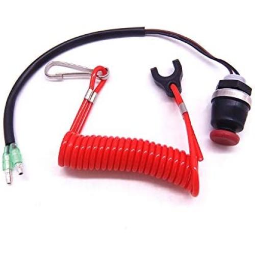 Outboard 398-06830-0 345069300M 353068200M 361069300M 353068201M 398068300M Kill Stop Switch Safety Tether Lanyard Cord for Tohatsu for Nissan for Mercury Mariner Mercruiser Quicksilver Boat Engine
