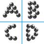 Anzmtosn DIY Science Kit Large Magnets 20 PCS Hematite Magnetic Stones, Neat Polished Magnets for Home Office Kids, Refrigerator Or Neat Party Gift, Metal Black