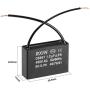 uxcell Ceiling Fan Capacitor CBB61 1.2uF 450V AC 2 Wires Metalized Polypropylene Film Capacitors 36.5x11x24.5mm for Water Pump Motor Generator, Pack of 4
