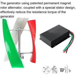 CHIXIA 800W Vertical Axis Wind Turbines Generator with MPPT Controller Lantern 3 Blades Motor Kit Energy Windmill-3blades 12v