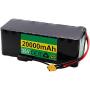 Jieoto 36V E-Bike Li-ion Battery 20Ah 10S 7P Lithium Battery Pack Built-in BMS Suitable for 650W 500W 350W 250W 200W Electric Bicycles Motor with 42V Charger and XT60-Plug
