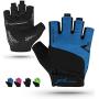 Kemimoto Cycling Gloves, Half-Finger Workout Gloves for Men Women, Gel Padding Bike Gloves, Breathable Motorcycle Anti-Slip Exercise Gloves for Biking, Kayaking, Weightlifting, Motorcycle Riding