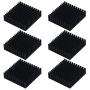 Antrader 6pcs Aluminum Chipset Heat Radiator Cooling Fin Heatsink 40mm x 40mm x 11mm Black