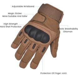 FOCLASSIC Tactical Gloves, Motorcycle Touchscreen Gloves for Men Army Training Military Shooting Gloves for Climbing Hiking Airsoft Outdoor Sports Gloves (Yellow, XL)…
