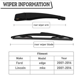 HODEE Replacement for Ford Edge , Lincoln Mkx 2007-2014 Rear Wiper Arm Blade Nut Set,Rear Wiper Cover Accessories Assembly, Wiper Cap Set for Back Windshield Window,OE:9T4Z17526A