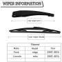 HODEE Replacement for Ford Edge , Lincoln Mkx 2007-2014 Rear Wiper Arm Blade Nut Set,Rear Wiper Cover Accessories Assembly, Wiper Cap Set for Back Windshield Window,OE:9T4Z17526A