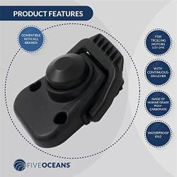 Five Oceans Trolling Motor (12V–24V) Foot Control Switch with Continuous-ON lever, Rated Up to 50 Amps DC, Black PolyCarbonate, Waterproof IP65, FO-4601
