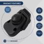 Five Oceans Trolling Motor (12V–24V) Foot Control Switch with Continuous-ON lever, Rated Up to 50 Amps DC, Black PolyCarbonate, Waterproof IP65, FO-4601