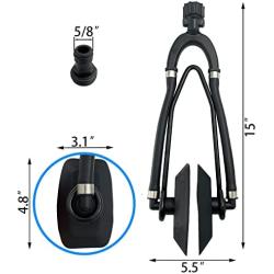 ISURE MARINE Universal Rectangular Dual Water Feed Outboard Motor Water Flusher Boat Ear Muff Engine Flusher for Marine Boat