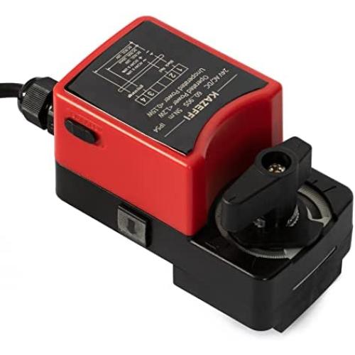 Kazeffi 24V AC/DC 5N.m Proportional Modulating Motorized Ball Valve Actuator, Electric Valve Controller/Control Switch/ Motor-Driven, Brass On/Off Auto Return Electrical Position Feedback