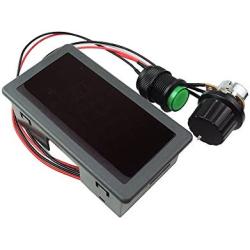 uniquegoods 6V 12V 24V Digital Display LED DC Motor Speed Controller PWM Stepless Speed Control Switch HHO Driver - Black CCM5D Green