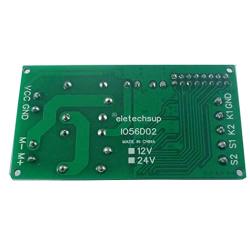 eletechsu 12V 24V DC Motor Controller Relay Board Forward Reverse Control Limit Start Stop Switch Pusher Electric Curtain Automatic Door (DC 12V)