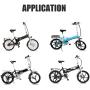 Jieoto Ebike Battery 36V 10AH Folding Electric Bicycle Rechargeable Lithium Ion Batteries with Charger and BMS Protection Board, for Bike 250W 350W 500W Motors