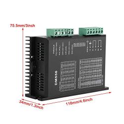 Digital Stepper Driver, DM556 Stepper Motor Controller 20-50V DC Max 5.6A Microstep Driver for Nema 23, 24 and Nema 34 Stepper Motor