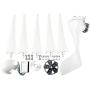 YaeMarine Wind Turbine Generator, 400W 12V Wind Turbine Businesses 5 Blade Wind Controller Turbine Generator kit for Home/Camping, White, Black, Blue, Red, Green (White)