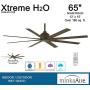 Minka-Aire F896-65-ORB Xtreme H2O 65 Inch Outdoor Ceiling Fan with DC Motor in Oil Rubbed Bronze Finish