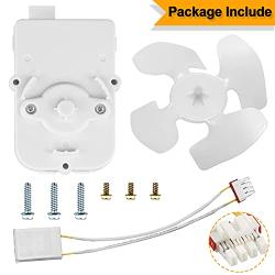 W10124096 Condenser Fan Motor Kit Replaces WP2188874 udqr107w3 AP4318657 PS1957416 W10124096VP Refrigerator Condenser Fan Motor