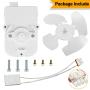 W10124096 Condenser Fan Motor Kit Replaces WP2188874 udqr107w3 AP4318657 PS1957416 W10124096VP Refrigerator Condenser Fan Motor