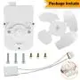 W10124096 Condenser Fan Motor Kit Replaces WP2188874 udqr107w3 AP4318657 PS1957416 W10124096VP Refrigerator Condenser Fan Motor