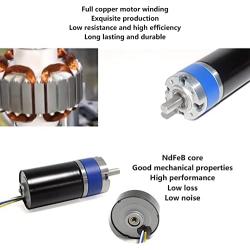 CM36-3650 Reduction Geared Motor,Brushless DC Motor Mechanical Parts Metal Gear High Torsion Low-Noise Wear-Resistant 12V 36MM Mini DC Motor High Torque Gear (1600RPM)