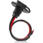 iMESTOU SAE Plug Solar SAE Socket Weatherproof Sidewall Port DIY Cord 12AWG SAE Cable Quick Disconnect Solar Panel Mount for Motorcycle Solar Generator Battery Chargers (2PCS)