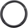 Motor Trend Premium Carbon Fiber Steering Wheel Cover Black Vinyl with Carbon Fiber Accent - 13.5