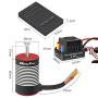 Hobby Fans Waterproof 80A Brushless ESC with 3660 3800KV Brushless Motor 5mm Shaft Programming Card for 1/10 RC Car Crawler