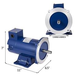VEVOR DC Motor,Rated Speed 1750 RPM,1/2 HP 90V Electric Motor Permanent Magnet Motor