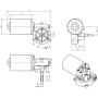 BEMONOC High Torque PMDC Right Angle Gear Motor 24V Reversible 50 RPM (Right Gear-Box) Barbecue Grill Motor with Double Flat Shaft