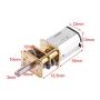 DC 6V Gear Box Reversible High Torque 1:1000 Toy Car Reduction Electric Motor with Output Shaft (10RPM)