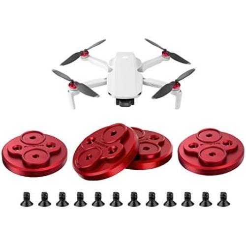 Darkhorse Upgraded Aluminum Motor Cover Cap 4 Pieces for DJI Mavic Mini Drone Accessory - Dustproof,Waterproof,Scratchproof Protection Mounts - Red