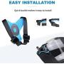 YALLSAME Helmet Mount with Windshield for GoPro Hero 10 9 Go Pro Motorcycle Strap Chin Rhino Attachment Full Face Helmet Mount Accessories for GoPro 9 10 Black Ideal for Racing Skiing High-Speed Sport