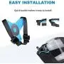 YALLSAME Helmet Mount with Windshield for GoPro Hero 10 9 Go Pro Motorcycle Strap Chin Rhino Attachment Full Face Helmet Mount Accessories for GoPro 9 10 Black Ideal for Racing Skiing High-Speed Sport