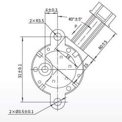 PM Stepper Motor Unipolarity 12 VDC 50 Ω step angle 15° 2-2 phase