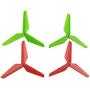 Upgraded Spare Parts Motor Main Blade Propellers Three-Blade Propellers for Syma X5SW X5HW X55 RC Mini Quadcopter Toy (Green-Red)