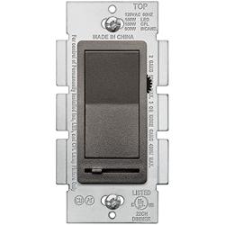 BESTTEN Matte Brown Dimmer Wall Light Switch, Single Pole or 3-Way, Compatible with Dimmable LED, CFL, Incandescent and Halogen Bulb, 120VAC, UL/cUL Listed