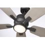 Luminance Kathy Ireland Home Ion Eco LED Ceiling Fan with DC Motor | Hanging Fixture with Dimmable Light Kit, Wall Control, and Downrod Mount | Customizable Size – Blades Sold Separately, Graphite