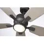 Luminance Kathy Ireland Home Ion Eco LED Ceiling Fan with DC Motor | Hanging Fixture with Dimmable Light Kit, Wall Control, and Downrod Mount | Customizable Size – Blades Sold Separately, Graphite