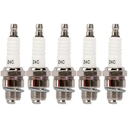 QAZAKY 5pcs Spark Plug Z4C for 49cc 50cc 66cc 70cc 80cc 2-Stroke Engine Motorized Bicycle Moped Scooter Yamaha JOG50 90 ZX50 DIO50 Suzuki AG100 QJ50 DX100 AX100 CJ750