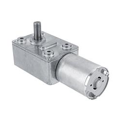 Worm Geared Motor family 370 - Geared Motor Gearbox DC 6V to DC 24V, Reduction Gear Motor 2RPM to 375 rpm Reversible High Torque Turbo Worm Geared Motor