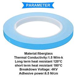DKARDU 5mm x 25m Thermal Conductive Double Side Adhesive Tape Thermal Adhesive Tape Cooling Tape for Heatsinks, LED Lights, IC Chip, CPU, GPU with 1.5m Measuring Tape