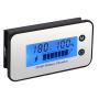 Battery Monitor12v 24v 36v 48v 60v 72v 84v,Car Motorcycle Golf cart Battery Meter Digital Battery Capacity Remaining Capacity Percentage Tester with Buzzer Alarm and Temperature (Blue)