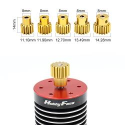 Hobby Fans 32P Pinion Gear Set 12T 13T 14T 15T 16T 3.175mm Shaft with Hex Key for 1/10 RC Car Motor