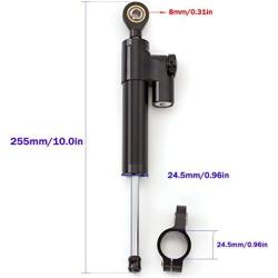 FXCNC Motorcycle CNC Steering Damper Stabilizer Buffer Control Bar With Mounting Bracket Kit Full Set Compatible with YZF R6 (not Race) 2006-2020, YZF R1 2006-2016