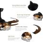 Farmhouse Industrial Ceiling Fans with Light, Siljoy 48
