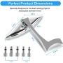Nifeida Universal 8mm 10mm Motorcycle Rearview Mirror Chrome Spear Blade for Honda Suzuki Kawasaki Yamaha Cruiser Chopper Sportbike Street Bike Moped Off Road, 1Pair (Silver)