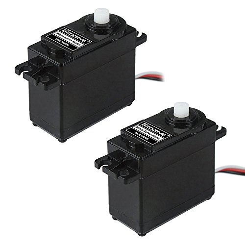 KOOKYE 2PCS Mini Servo Motor 360 Degree Continuous Rotation w/Servo Horn Set (Arm, X, Wheel, Star) for RC Car Robot Helicopter Airplane Model