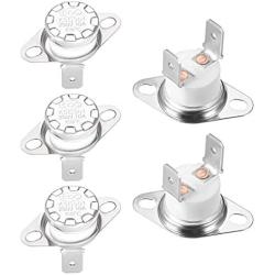 uxcell KSD301 Thermostat 150°C/302°F 10A Normally Closed N.C Adjust Snap Disc Temperature Switch for Microwave Oven Coffee Maker 5pcs
